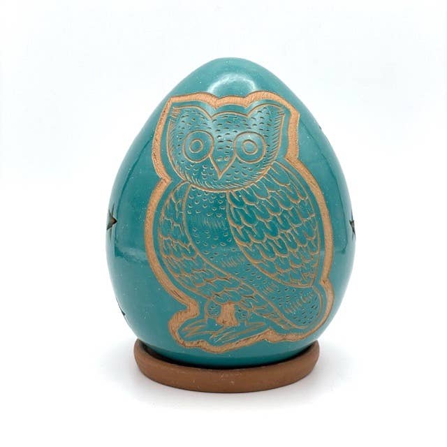 Owl Luminary: Turquoise