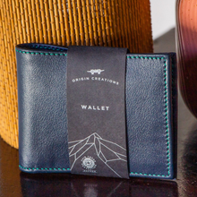 Load image into Gallery viewer, BIFOLD Ocean Navy Leather Wallet
