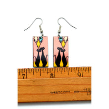 Load image into Gallery viewer, Atomic Cats Mid Century Style Earrings
