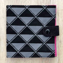 Load image into Gallery viewer, Square Cotton Wallet: Blue Scoops
