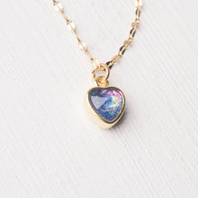 Load image into Gallery viewer, Wear Blue Gold Heart Necklace
