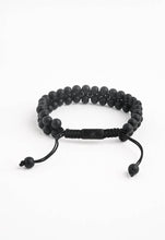 Load image into Gallery viewer, Helix Matte Black Agate Rope Beaded Bracelet
