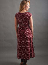 Load image into Gallery viewer, Elise Burgundy Bouquet Sheath Dress
