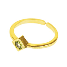 Load image into Gallery viewer, Peridot Brass Stackable Ring
