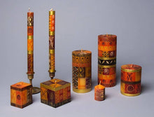 Load image into Gallery viewer, Safari Gold Taper Candles Pair  9&quot; (8 hour burn time)
