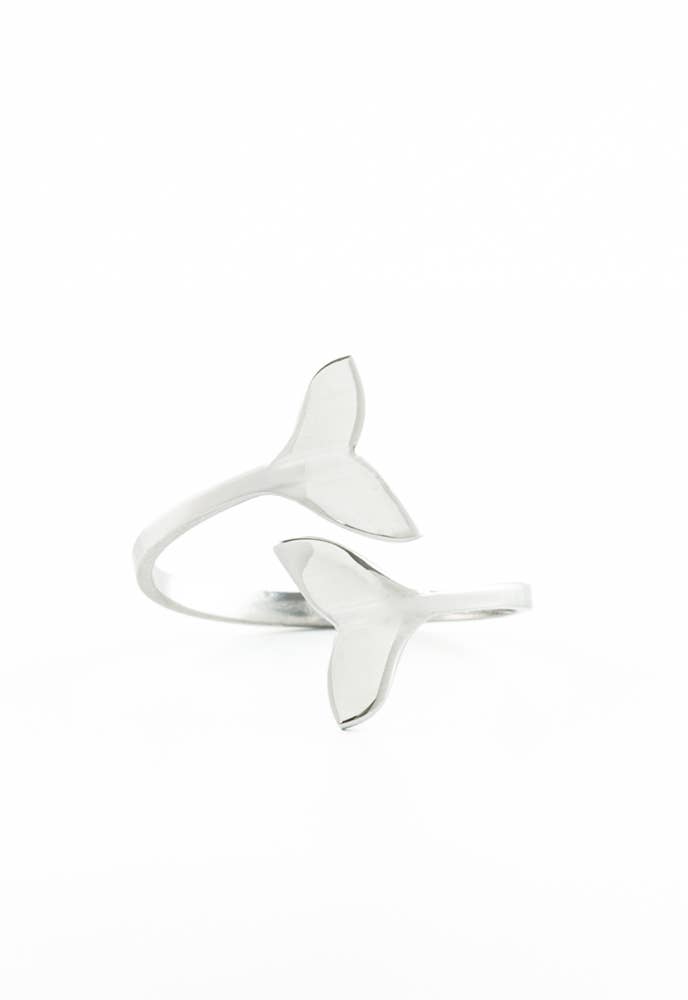 Whale Tale Wrap Ring in Silver