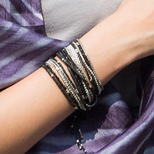 Load image into Gallery viewer, Celestial Blue Lauren Triple Wrap Bracelet
