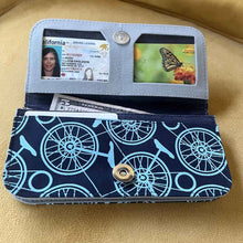 Load image into Gallery viewer, Blue Bikes Cotton Long Wallet
