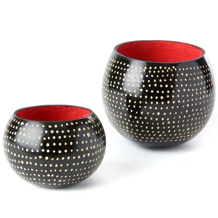 Black Guinea Fowl Calabash Gourd Cup