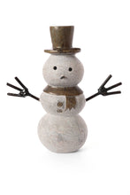 Load image into Gallery viewer, Large Stone and Metal Snowman Sculpture
