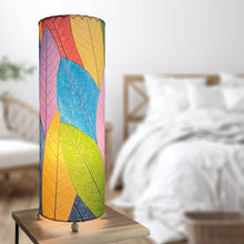 Load image into Gallery viewer, Multi Shade Cocoa Leaf Cylinder Table Lamp
