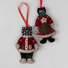 Load image into Gallery viewer, Mrs. Cat Claws Felt Ornament
