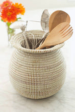 Load image into Gallery viewer, White Senegalese Kitchen Basket or Vase
