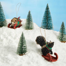 Load image into Gallery viewer, Sledding Buri Skunk Ornament
