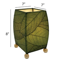 Load image into Gallery viewer, Green Mini Square Cocoa Leaf Lamp
