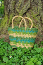 Load image into Gallery viewer, Labadi Beach Patterned Grass Tote
