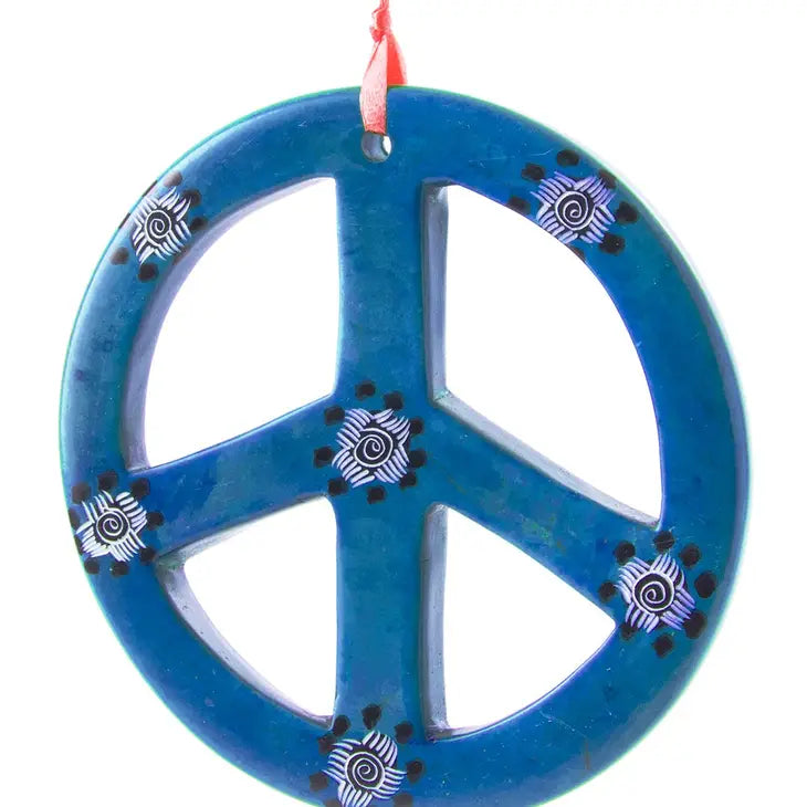 Soapstone Peace Sign Ornament