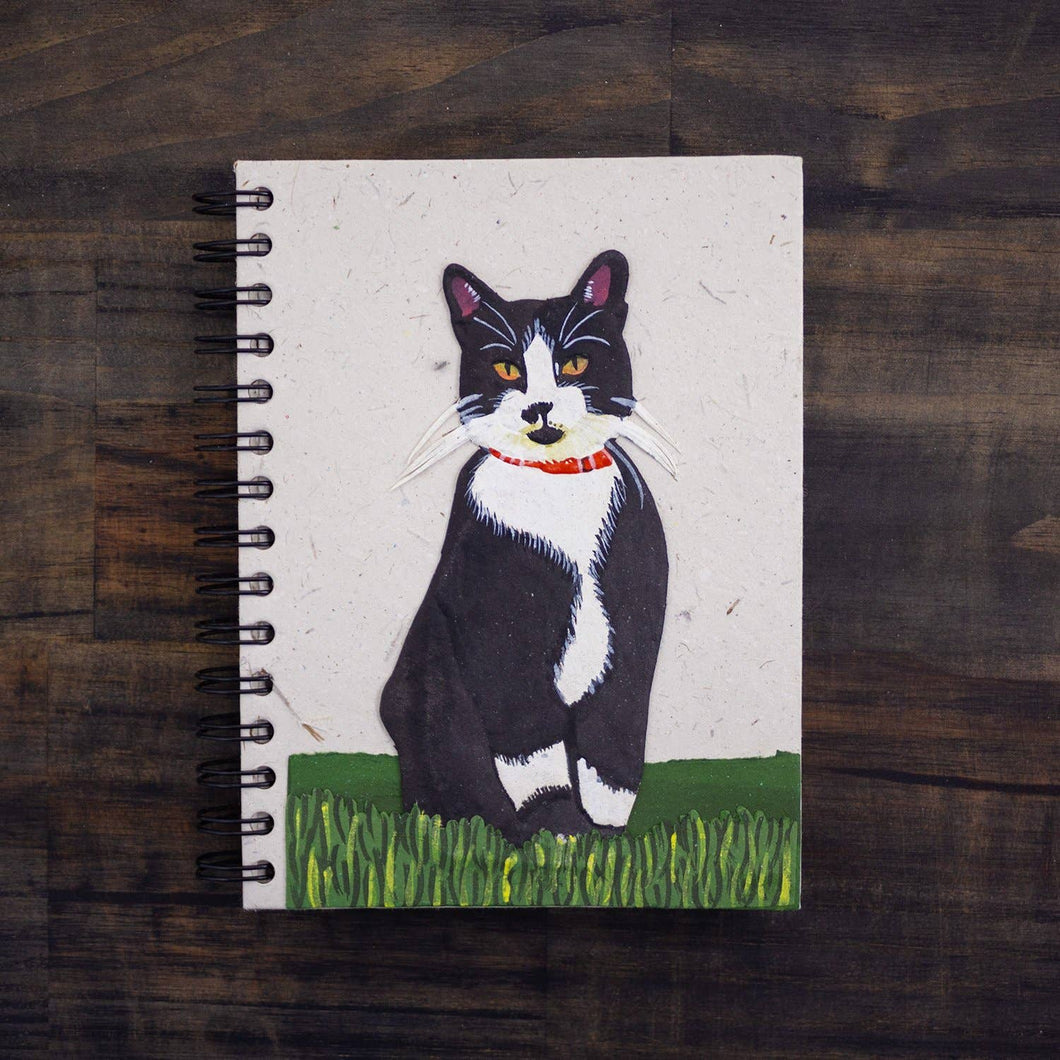 Large Notebook Tuxedo Cat