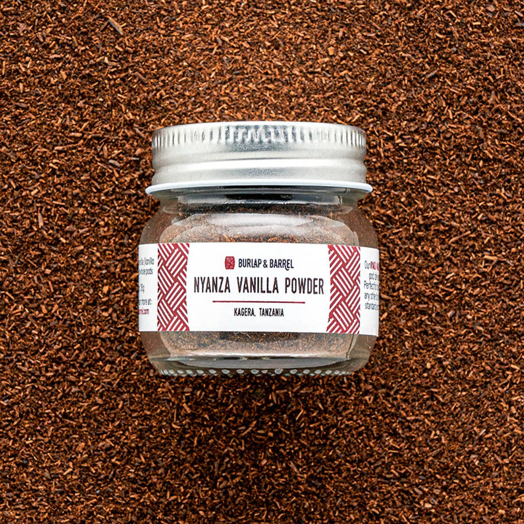 Nyanza Vanilla Powder - Single Origin Spice & Seasoning: 0.9 oz glass jar