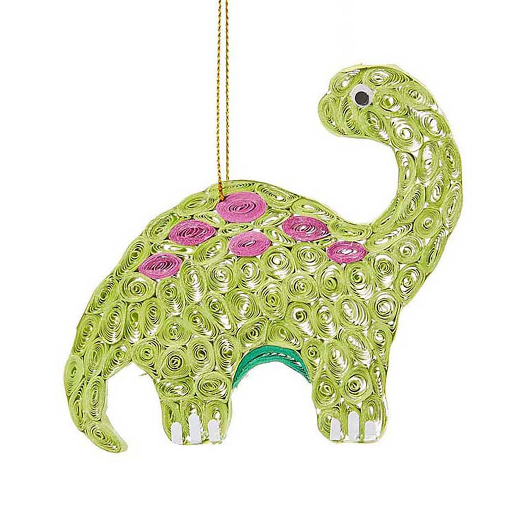 Quilled Brontosaurus Ornament