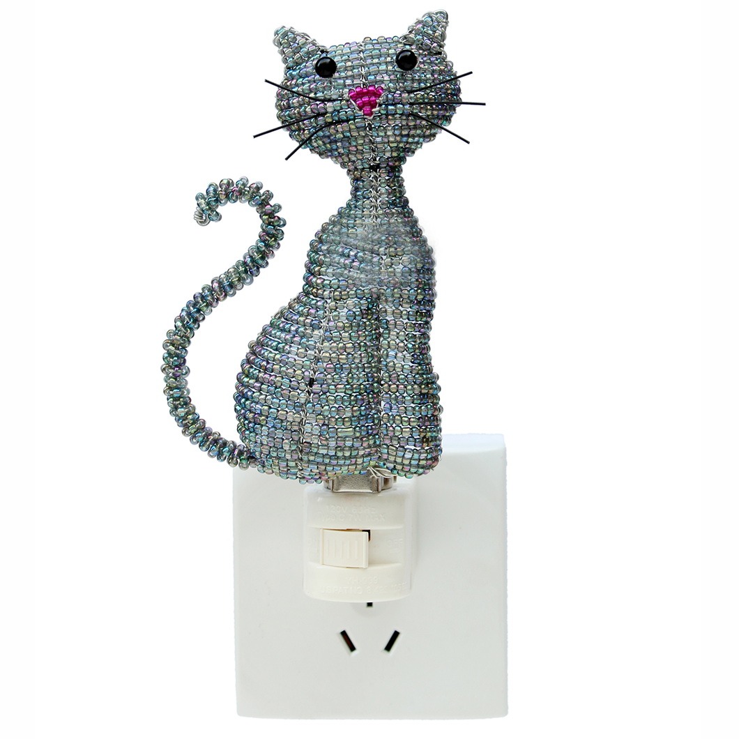 Beaded Cat Night Light