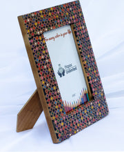 Load image into Gallery viewer, Recycled Pencils Picture Frame: 4 x 4
