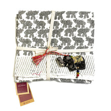 Load image into Gallery viewer, Block Printed Baby Kantha Quilt: Elephant
