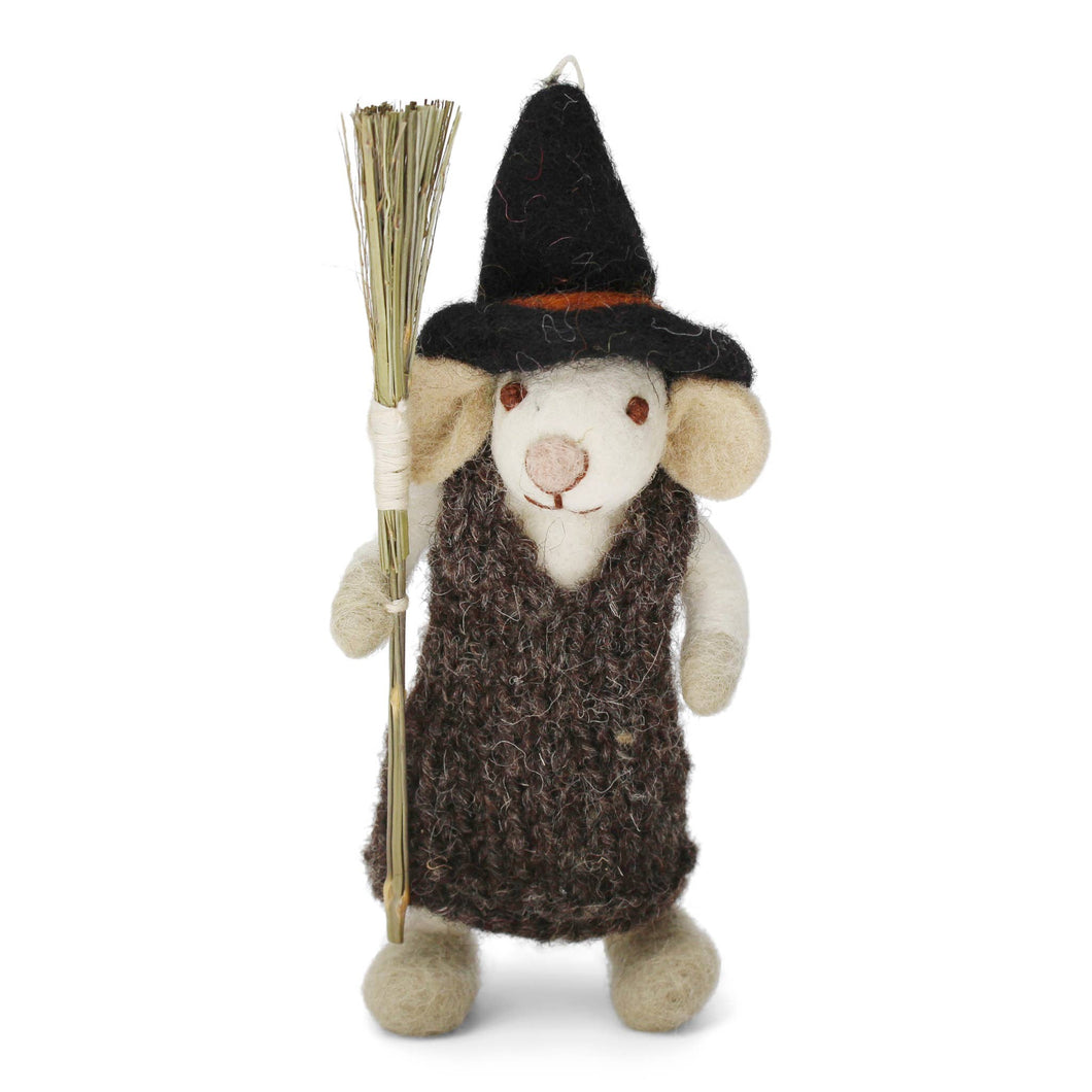 Small Mouse Witch Figurine