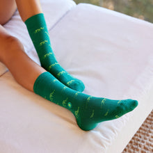 Load image into Gallery viewer, Socks that Give Books  (Green Dinosaurs)
