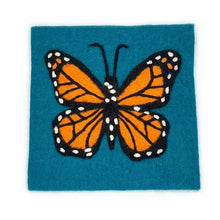 Load image into Gallery viewer, Monarch  Blue Square Felt Trivet
