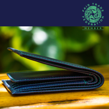 Load image into Gallery viewer, BIFOLD Ocean Navy Leather Wallet
