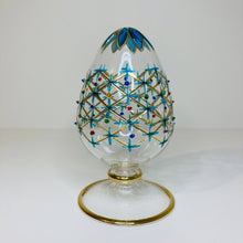 Load image into Gallery viewer, Turquoise Large Glass Tabletop Egg
