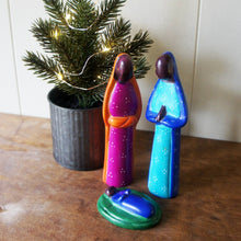 Load image into Gallery viewer, Tall Colorful Soapstone Nativity 3 piece
