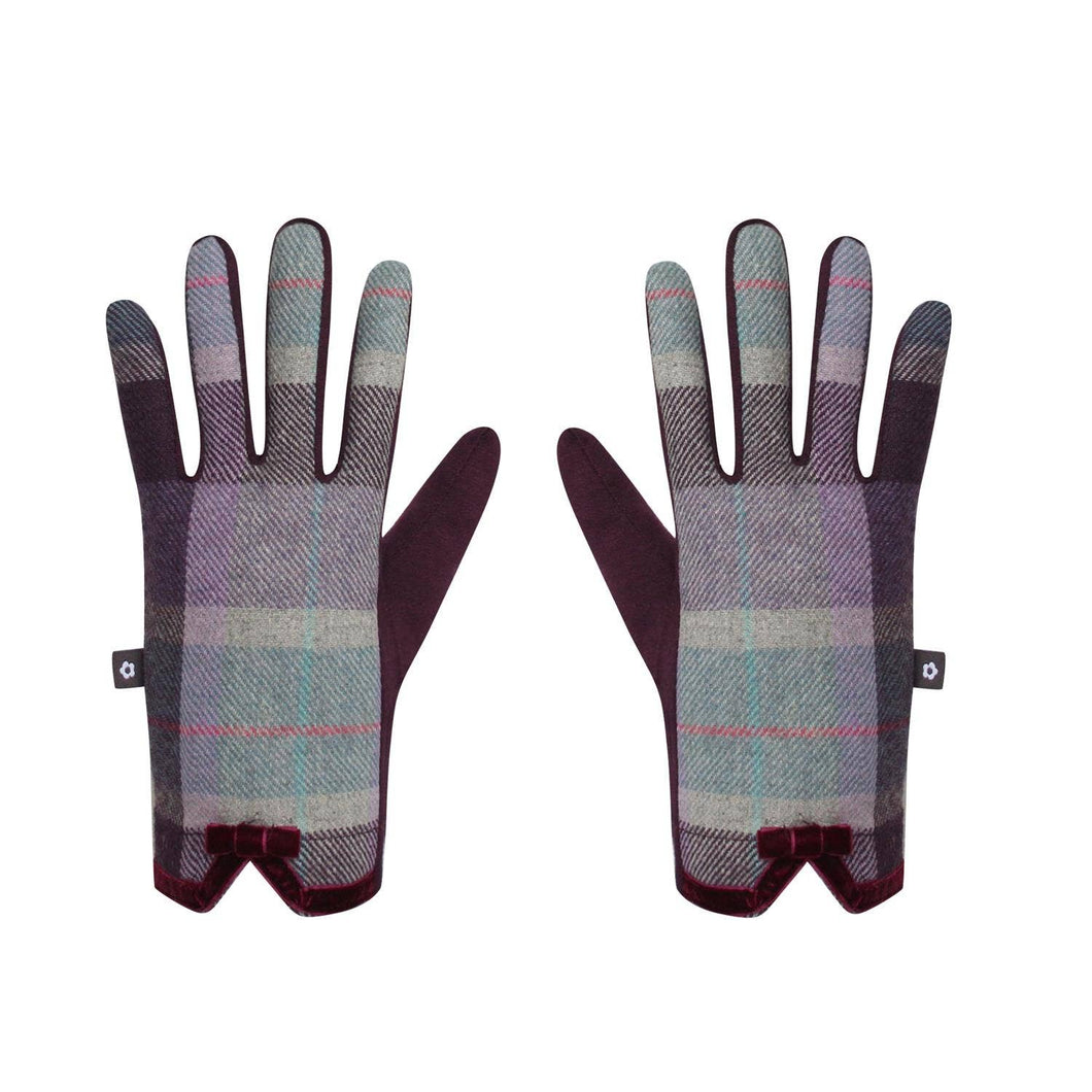 Cranberry Tweed Gloves