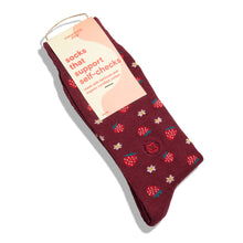 Load image into Gallery viewer, Socks that Support Self-Checks (Strawberries)
