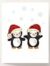 Load image into Gallery viewer, Christmas Penguins Gift Enclosure Mini Card
