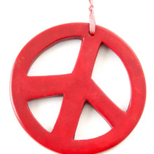 Load image into Gallery viewer, Soapstone Peace Sign Ornament
