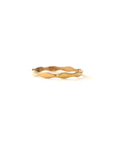 Load image into Gallery viewer, Brass Waves Stacking Rings
