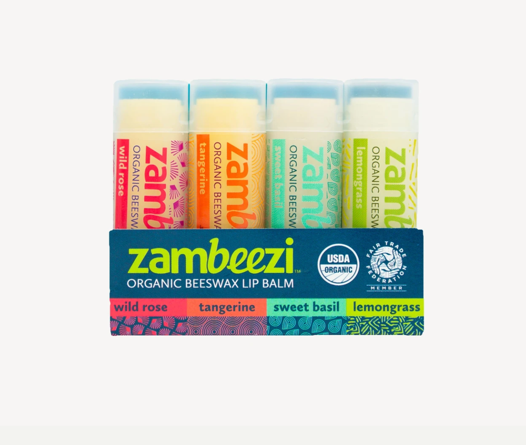 Zambeezi Organic Lip Balm Core 4-pack