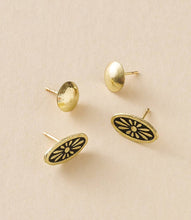 Load image into Gallery viewer, Nisha Ball and Oval Stud Earrings
