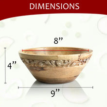 Load image into Gallery viewer, Jasmine Whitewash Wood Decorative Bowl
