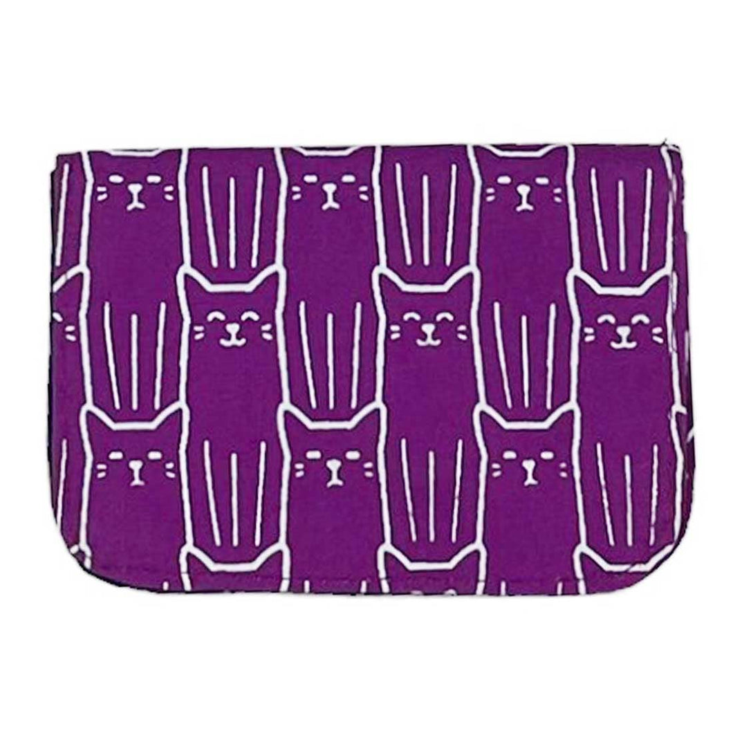 Purple Cat Canvas Cardholders