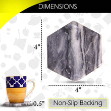 Load image into Gallery viewer, Black Marble Coaster Set
