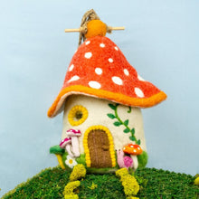 Load image into Gallery viewer, Fungi House Wool Birdhouse
