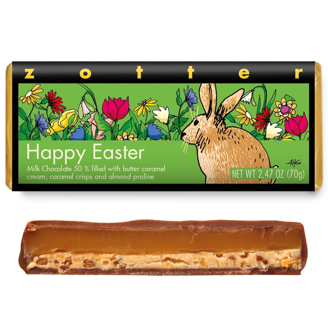 Happy Easter Hand Scooped Chocolate Bar