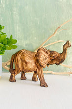 Load image into Gallery viewer, Kenyan Jacaranda Wood Jumbo Trumpeting Elephant
