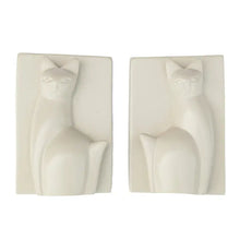 Load image into Gallery viewer, Natural Soapstone Cat Bookends
