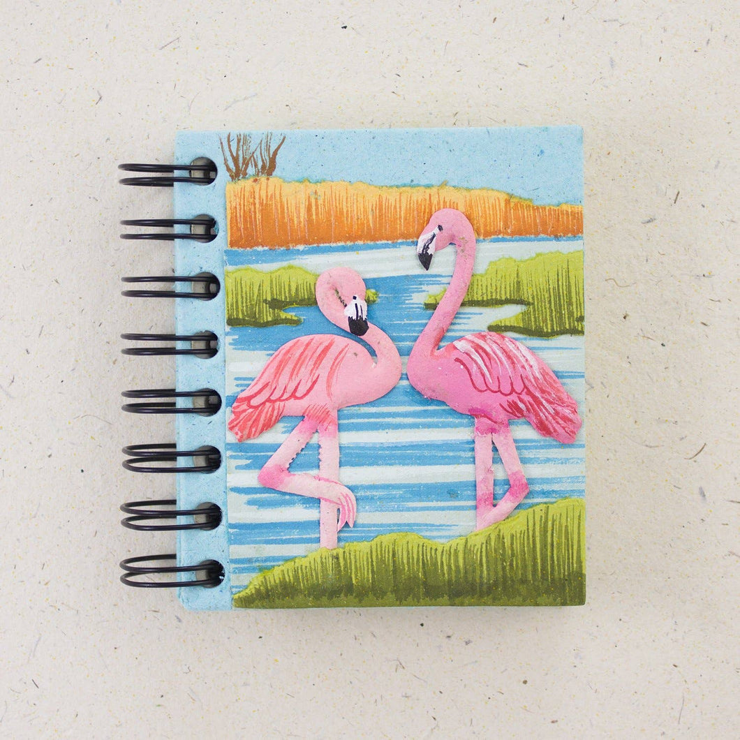 Small Notebook Flamingos