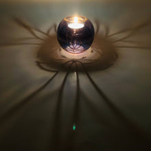 Load image into Gallery viewer, Lotus Blue Glass Candle Holder
