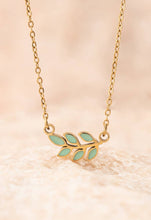 Load image into Gallery viewer, Rowen Leaf Necklace in Mint
